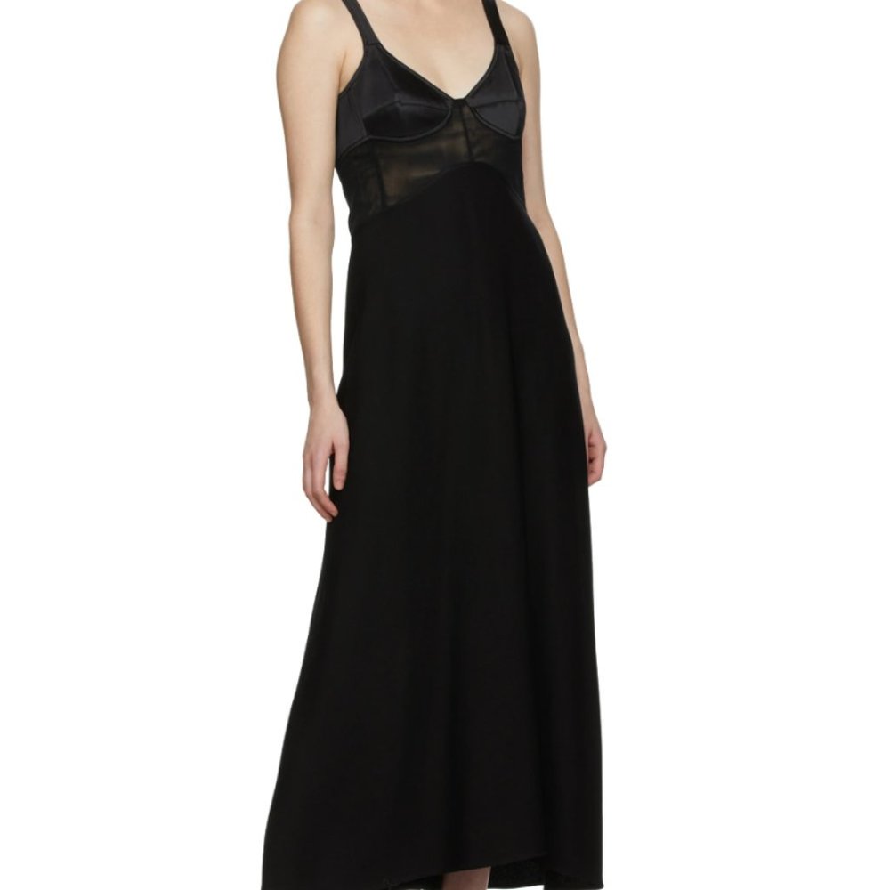 VICTORIA BECKHAM Black Insert Cami Midi Dress